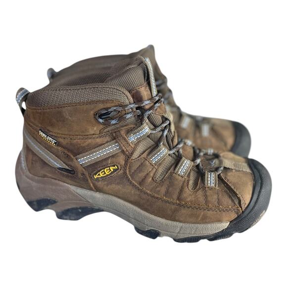 Keen Women’s Targhee II Mid Waterproof Brown Leather Hiking Boots Size-7 - Picture 1 of 9